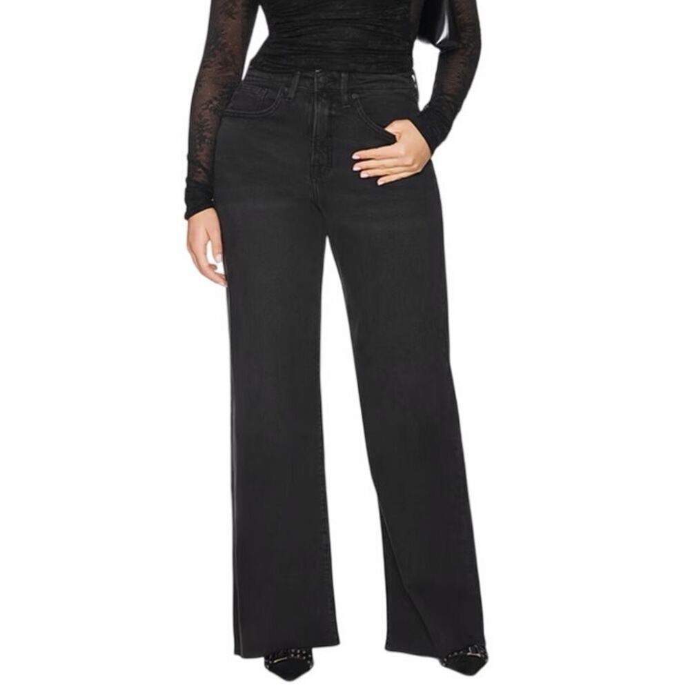 Good American 15 Good Ease Relaxed Wide Leg Denim